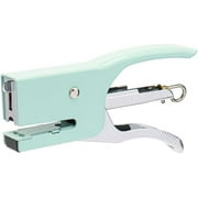 Hand Held Plier Stapler Mini Manual Green Stapler Metal Handheld Plier Stapler Desktop Cute Staplers No.10 Staples 25 Sheet Capacity for Desk Home Office Supplies(Green)
