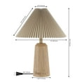 thumbnail image 5 of JONATHAN Y Arvid 20.5" Rustic Scandinavian Resin/Iron Lighthouse LED Table Lamp with Pleated Shade, Beige Wood Finish, JYL1146A, 5 of 7