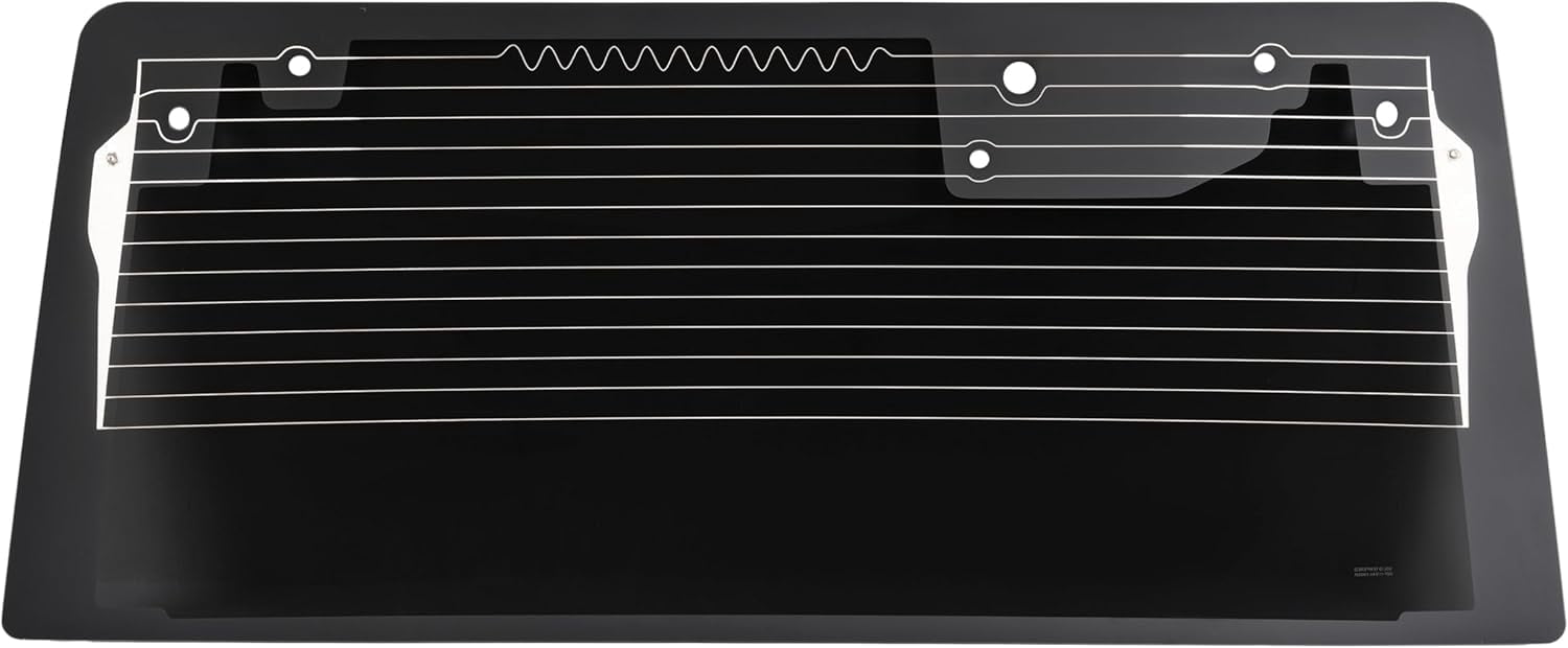 HECASA Rear Heated Window Glass Compatible with 2011-2017 Jeep Wrangler 2 & 4 door Utility & Unlimited Tempered Glass Dark Back Window