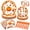 Orange, variant on Fall Paper Plates Disposable Dinnerware Tableware Set for Thanksgiving Harvest Festival Party Supplies Serves 25(Orange Pumpkin)
