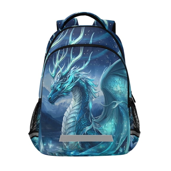 ALAZA Magic Dragon Wings Backpack Elementary School Bag Bookbag Travel Rucksack