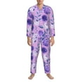 thumbnail image 4 of Kll Violet Sleepwear Mens Flannel Pajamas,Long Cotton Pj Set, 4 of 9