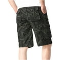 thumbnail image 3 of DDAPJ pyju Cargo Shorts for Men Striped Print Patchwork Mens Cargo Shorts Fashion Casual Lightweight Vacation Shorts with Multi Pocket, 3 of 3