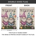 thumbnail image 4 of Happy Easter Day Yard Flags Burlap Outdoor Flag Gnome Eggs Colorful Flowers Welcome Flag Vertical Double Sided Yard Flags for Home, Holiday Gift 12.5''×18''in., 4 of 4
