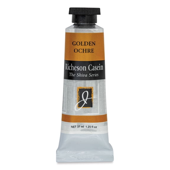 Richeson Casein Paint the Shiva Series - Golden Ochre, 37 ml tube