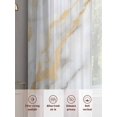 thumbnail image 6 of White Gold Marble Sheer Curtains 84 Inch Length 2 Panels Set, Abstract Simple Geometric Voile Window Treatment Rod Pocket Curtains Sheers Drapes for Bedroom/Living Room/Kitchen 52"x84"x2, 6 of 7