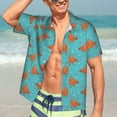 thumbnail image 4 of Salouo Funny Chicken for Hawaiian Shirt for Men,Summer Beach Casual Short Sleeve Button Down Shirts Men's Regular-Fit Short-Sleeve Print Shirt -XX-Large, 4 of 6