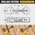 thumbnail image 4 of Countertop Joint Connectors,Counter Top Fasteners Bolt,Butcher Block Fasteners Draw Bolts,Miter Bolts Connector Hardware for Bed Frame,Furniture,Tabl, 4 of 7