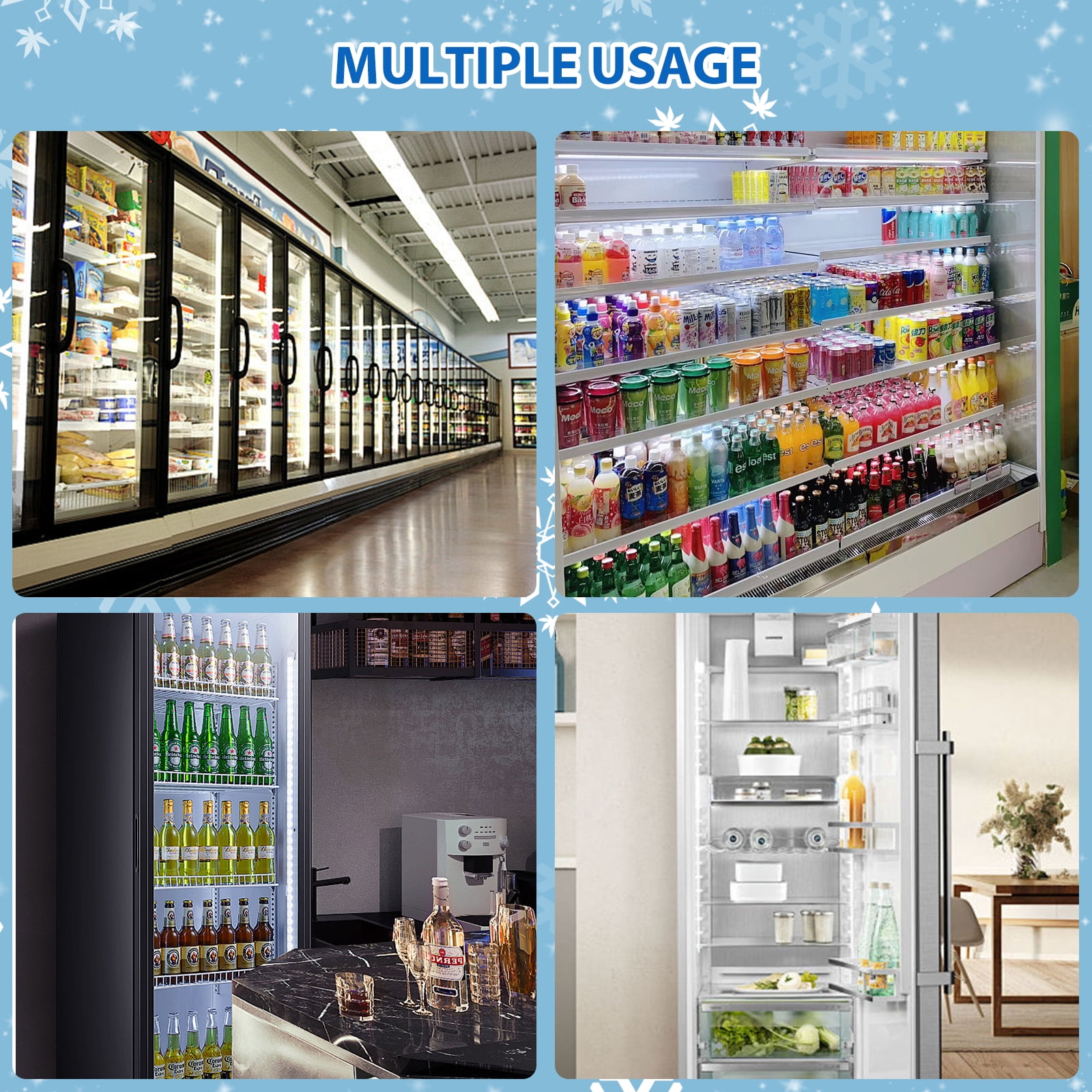 Commercial Beverage Refrigerator, 22 Inch 11.3 Cu. Ft. Drink Fridge, Display Refrigerator with Glass Door, Commercial Display Fridge with 4 Adjustable Shelves, for Shops, Restaurants, Bars