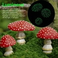 thumbnail image 3 of Mushroom Garden Decor, Attractive Compact 3Pcs Simulated Glow in The Dark Mushroom Decor Reusable  for Mini Pots, 3 of 8