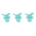 thumbnail image 2 of Tapón De Botella De Pajarito Gloria De Silicona Reutilizable 3 Piezas Azul, 2 of 9