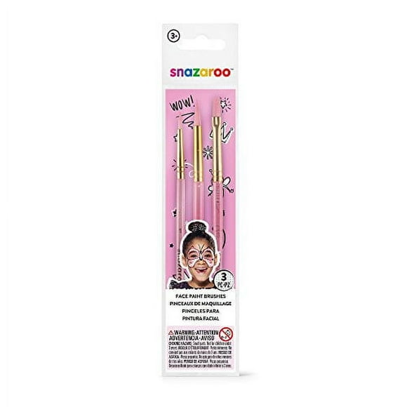 Snazaroo Pink Starter Brushes - set of 3