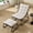 White, variant on S-HOME European Style Patio Chair With Puffy Cushion And Foot Stool In Black Steel Frame For Living Room Spaces, Grey