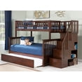 thumbnail image 3 of Columbia Staircase Bunk Bed Twin over Full with Full Size Urban Trundle Bed in Walnut, 3 of 6