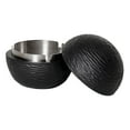 thumbnail image 2 of Cenicero moderno con tapa | Cenicero revestido de acero inoxidable en negro, blanco y gris | Recipiente para humo duradero con tapa para uso en interiores y exteriores | Oficina, patio, hogar, uso, 2 of 5