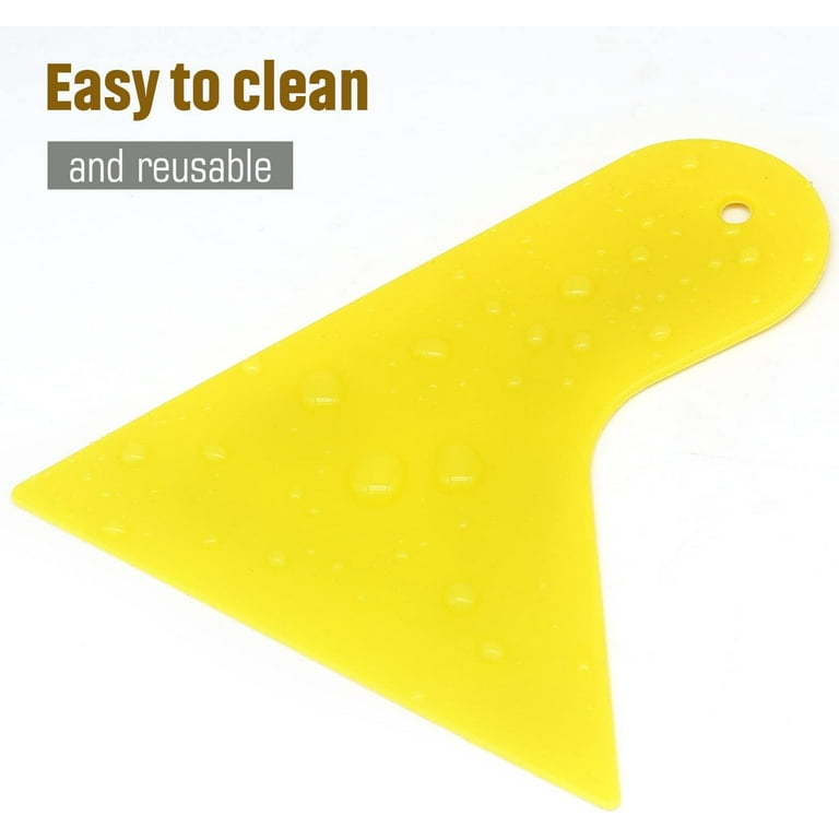 Plastic Putty Knife 3 PCS 4 Inch Scraper Tool Flexible Spackle Spreader Smoothing Tool for Paint Wall Paper Treatment Windshield Drywall Decals