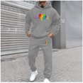 thumbnail image 2 of VBTAPA Men's Tracksuit 2 Piece Hoodie Sweatsuit Sets Heart Print Casual Athletic Jogging Suits Lounge Sports Outfits Sales of Today Prime Gray XL, 2 of 6