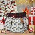 thumbnail image 6 of Rocae Tractor and Dumper Print Christmas Drawstring Linen Gift Bag with Drawstrings Treat Bag Goody Present Bags for Christmas Party Favor, 6 of 8
