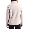 thumbnail image 2 of Women's Cutter & Buck Gray Arizona State Sun Devils Hunts Point Eco Textured Fleece Recycled Quarter-Snap Top, 2 of 2