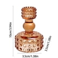 thumbnail image 3 of Glass Decorative Candlestick 3.94In Secure Candle Holding Design Room Highlight Feature Versatile Indoor Placement Ornament for Living Room Dining Room Table Centerpiece Bookshelf Kitchen Space Decor, 3 of 6