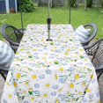 thumbnail image 4 of Waterproof Outdoor Tablecloth with Umbrella Hole for Rectangle Table 60x84inch Daisies Patio Table Cloth with Zipper, 4 of 6