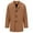 Khaki, variant on Turilly Fleece Jackets for Men Men's Fashion Casual Solid Color Buttons Pockets Long Sleeve Hoodless Casual Long Outwear Trench Coat