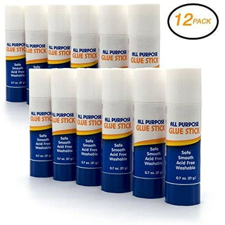Emraw Premium Large Glue Stick 0.7 oz. (21g) Safe Smooth Wrinkle Acid Free - Used on Photos, Papers, Envelops Etc. Good for Home, Office & School (Best Glue For Photos To Paper)
