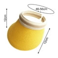 thumbnail image 4 of SPRING PARK Sun Visors for Women Wide Brim Straw Hat Women Beach Empty Top Hats for Women Uv Sun Hat Women Beach Hat, 4 of 8