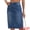Blue, variant on DARING DIVA Women's Slit Stretch Below Knee Length Denim Skirts Small Dark Blue