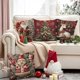 thumbnail image 5 of CaiYueKe Christmas Pillow Covers 18x18 inch Set of 4, Christmas Decorations Cushion Covers, Xmas Pillow Covers, Pillowcases Throw Pillow Covers with Hidden Zipper for Sofa Couch Home Decor, 5 of 7