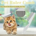thumbnail image 4 of Pet Hair Comb Tear Stain Removal, Dog Lice Comb, Flea Brush for Cats, Suitable for small dogs puppies, 2 in 1 dog comb teeth stainless steel combing massage double-sided comb, 4 of 5