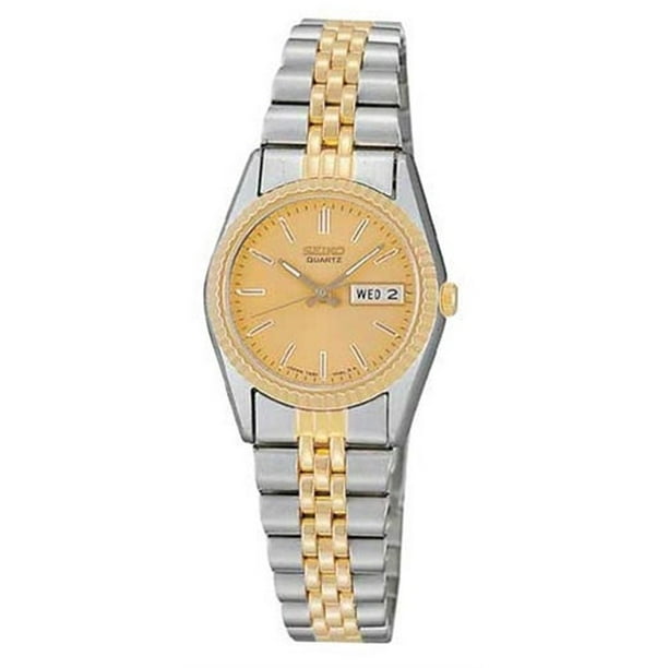 Seiko Seiko Women's SWZ056 Gold Tone Dial Stainless Steel Watch