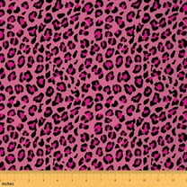 Homewish Pink Leopard Print Fabric by the Yard 1 Yard for Female, Fashion Cheetah Animal Room Decor Fabric by the Yard, Chic Dots Abstract Sewing Fabric, Luxury Bedroom Decor