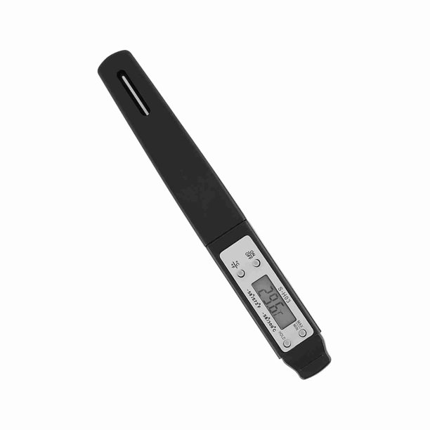 Termómetro Digital de Lectura Instantánea para Alimentos, Sonda para Barbacoa de Cocina, Duradera, Alta Precisión para Cocinar en Negro y Amarillo
