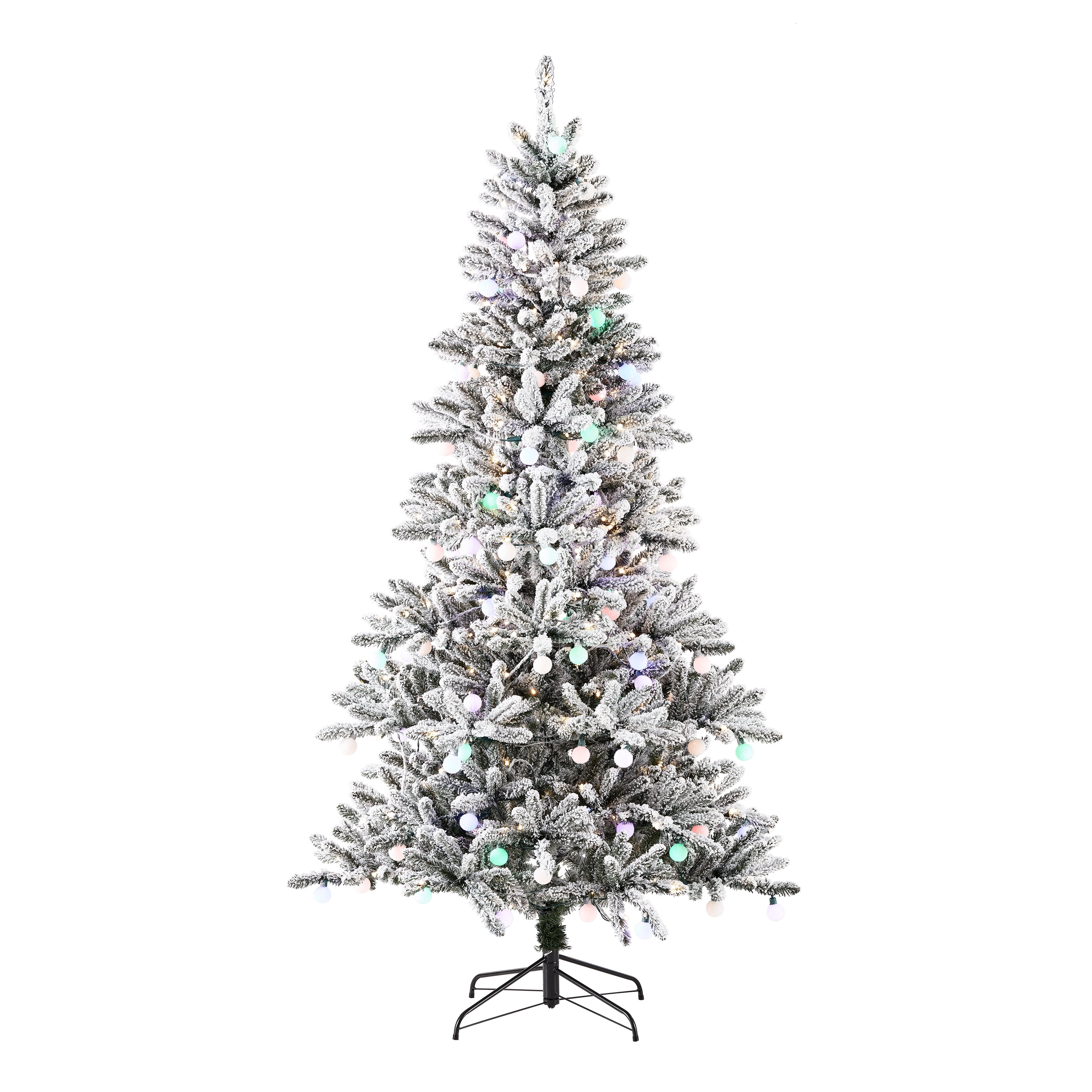 Holiday Time Pre-Lit Mystic Spruce Artificial Christmas Tree, 7.5', Multi-Color - Walmart.com