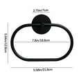 thumbnail image 2 of Oval Stainless Steel Towel Ring Without Punching Black Bathroom Towel Rack Hanging Ring, Xinsrenus Under $5! Oval Stainless Steel Towel Ring, 2 of 2