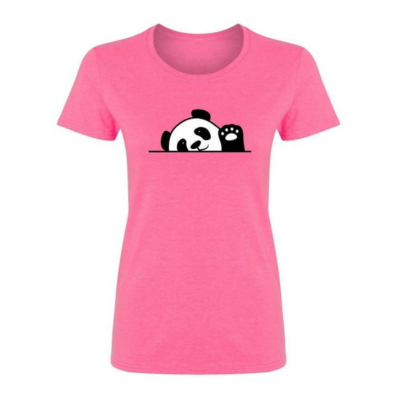 Cute Panda Waving Paw   Shaped T-Shirt Women -Image by Shutterstock, Female Small
