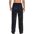 thumbnail image 3 of Uemuo Mathematica Science Pattern Men's Wide Leg Palazzo Lounge Pants with Pockets Light Weight Loose Comfy Casual Pajama Pants-Small, 3 of 9