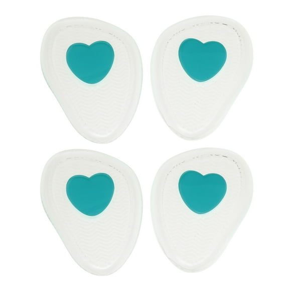 Unique Bargains 2 Pairs Soft Heart Pattern Forefoot Insole Pads Light Blue