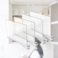 thumbnail image 1 of Divisores de estante Divisores de armario de acrílico para el dormitorio del hogar (4 piezas), 1 of 6