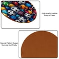 thumbnail image 5 of Football Microfiber Leather Round Coasters (6PCS) - 11x11 cm/4.3x4.3 in Set for Drinks,and Durable Beverage Coasters with Holder - Your Table Surface and Enhance Décor, 5 of 6