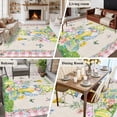 thumbnail image 5 of Easter Area Rugs 8'x10', Washable Small Throw Rugs for Living Room Patio, Country Gnomes Duck Floral Eggs Pink Buffalo Check Indoor Outdoor Rug Non-Slip Low Pile Carpet Runner Reversible Floor Mats, 5 of 8