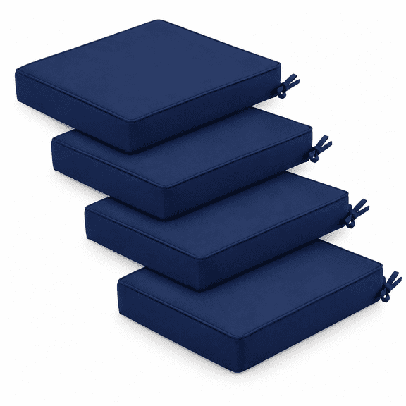 Outdoor Chair Cushions Set of 4, 18.5"x16"x3" Waterproof Seat Pads