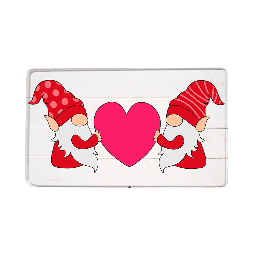 2022 Valentine's Day Bath Mat, 16x23" NonSlip Plush Mat Bathroom