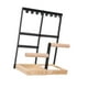thumbnail image 4 of Organizador de joyas, soporte para pendientes, soporte para collares con base de madera Beige, 4 of 9