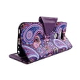 thumbnail image 3 of Purple Paisley Case for LG Phoenix 5 / Aristo 5 / Fortune Wallet Cover Flap Magnetic Closure Snap-on Book Style Cases Card Holders Folio Standing Wrist Strap Fashion Flip Pu Leather, 3 of 3