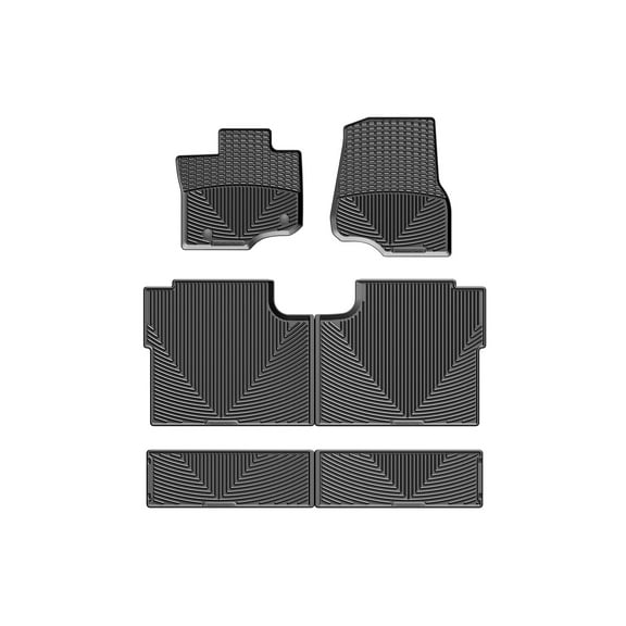 WeatherTech All-Weather Floor Mats compatible with Ford F-150, F-150 Raptor - 1st & 2nd Row (with row underseat coverage), Black