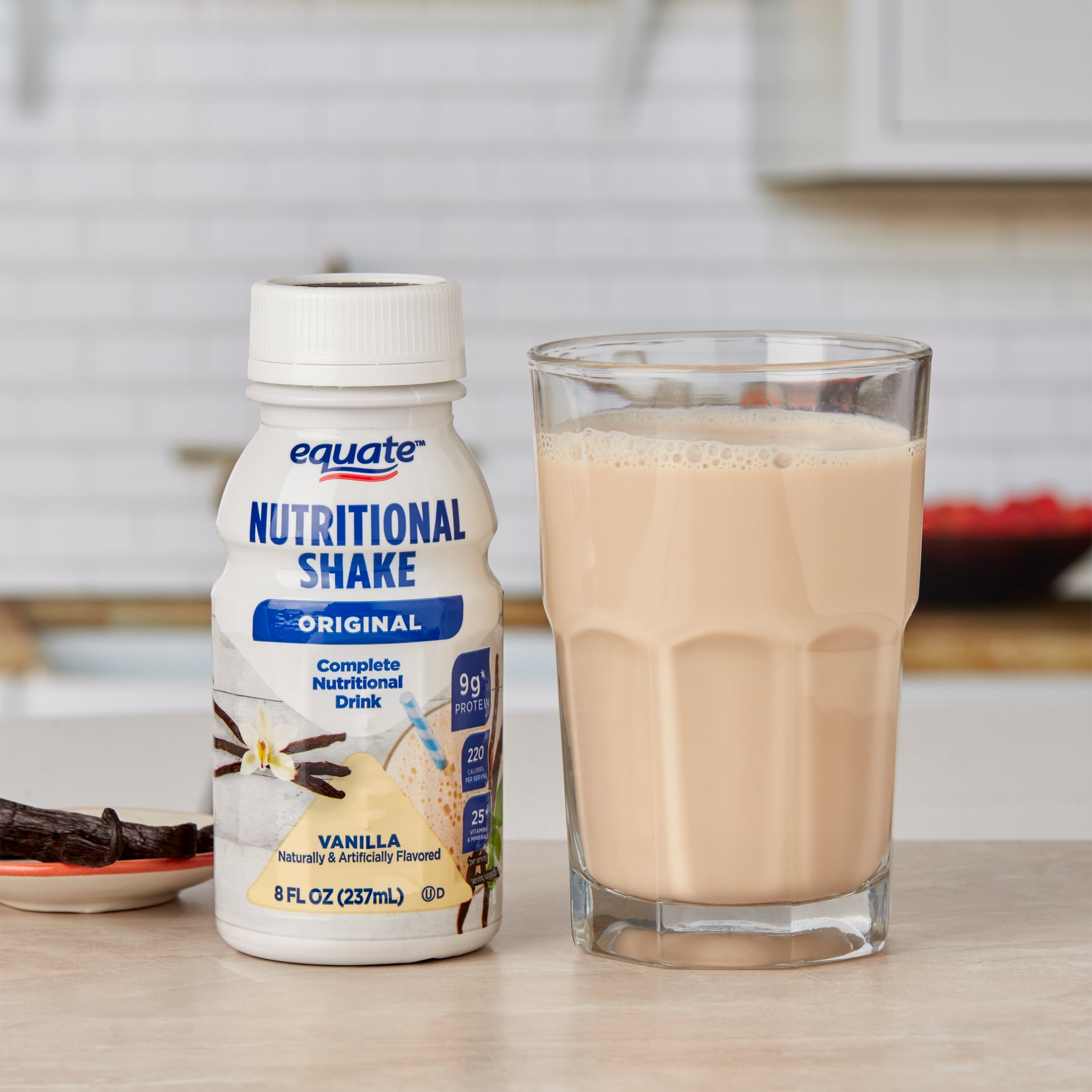 Equate Original Meal Replacement Nutritional Shakes, Vanilla, 8 fl oz, 24 Count