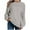 Gray1, variant on Jalioing Women's Crew Neck Sweater Casual Solid Color Long Sleeve Pullover Tops Fashion Loose Sweaters