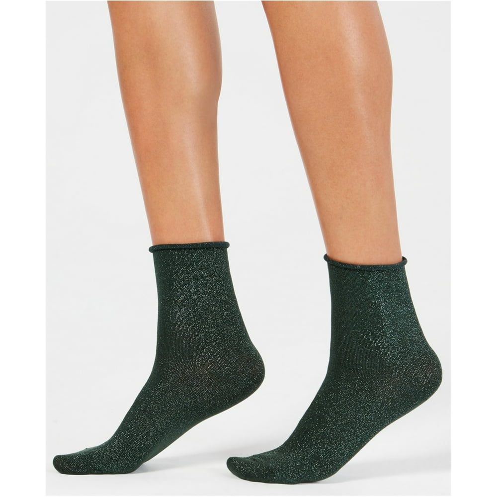 Hue HUE Womens Shortie Roll Top Socks, Green, One Size